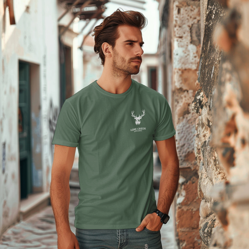 Geometric Deer Head Tee | Lone Creek Apparel