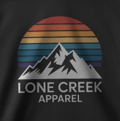 Mountain Logo Hoodie Retro Sunset | Lone Creek Apparel