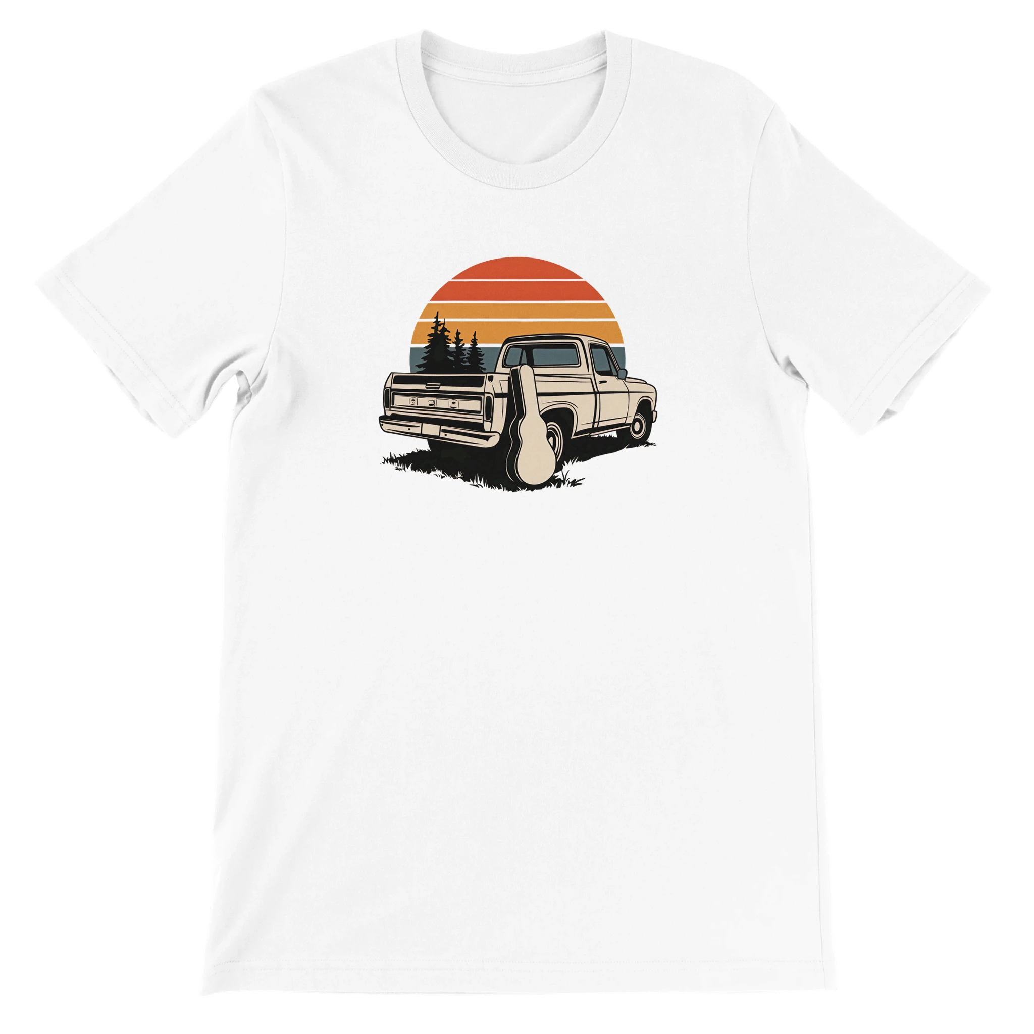 Sunset Pickup Truck Campfire Guitar Tee | Lone Creek Apparel