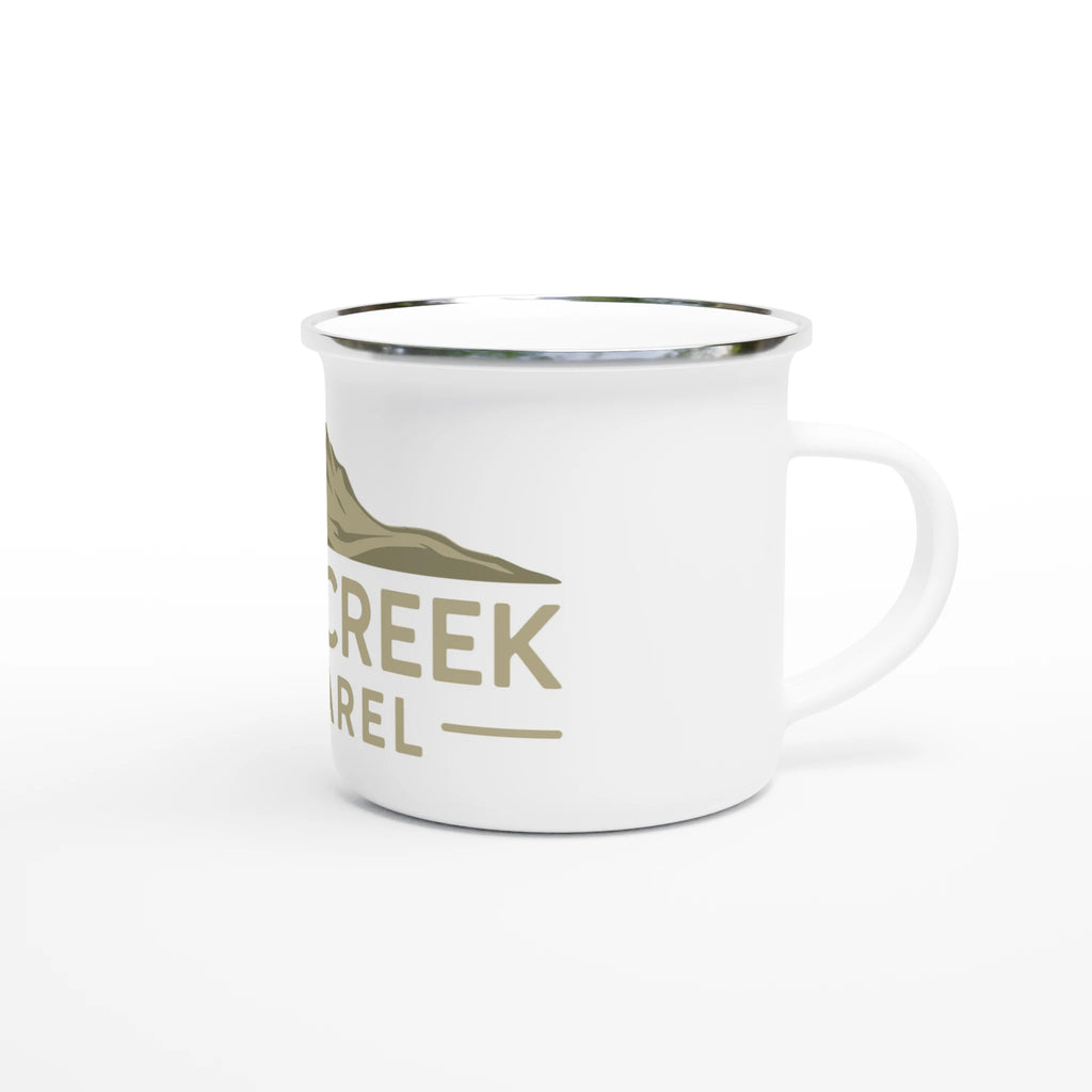 White mug with 'Creek' text and logo on a white background