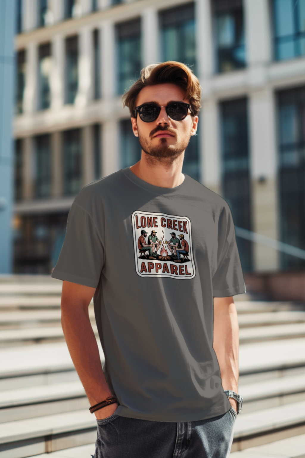 Campfire Crew Vintage Graphic Tee | Lone Creek Apparel
